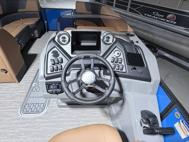 Slide: The Image of 2026 Sylvan L5 LZ DH boat console with modern dashboard. - 28