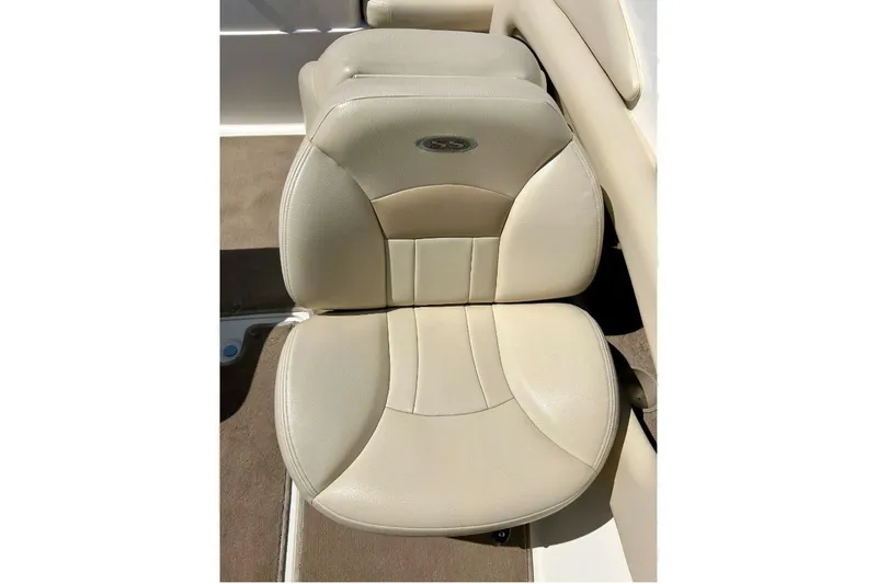 Slide: The Image of Beige leather seat of 2003 Chaparral 183 SS boat, featuring elegant design. - 22