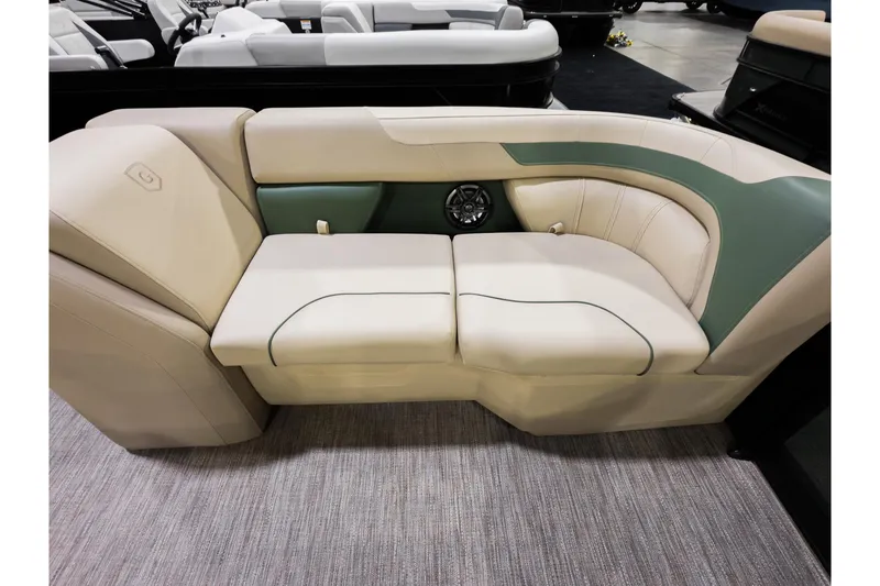 Slide: The Image of Luxurious seating on 2026 Godfrey Sweetwater 22' Tritoon, featuring elegant design and comfort. - 7