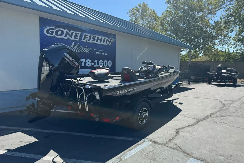Slide: The Image of 2026 Ranger RT178 boat parked at Gone Fishin' Marine dealership. - 3