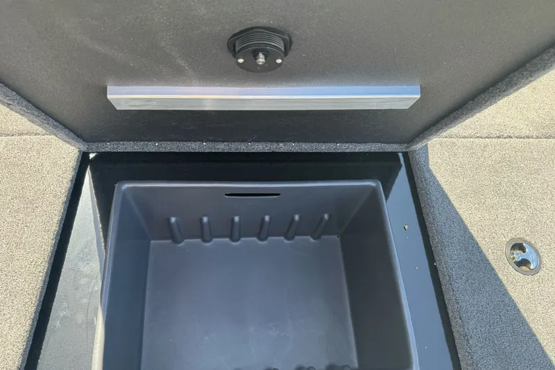 Slide: The Image of Open storage compartment in 2026 Ranger RT178 boat, featuring a spacious interior. - 19