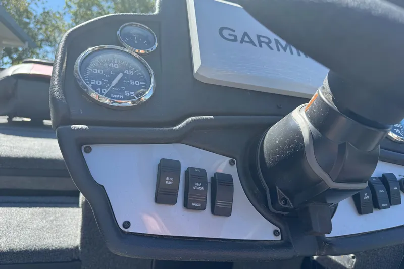Slide: The Image of Dashboard of 2026 Ranger RT178 boat with Garmin GPS and speedometer. - 13