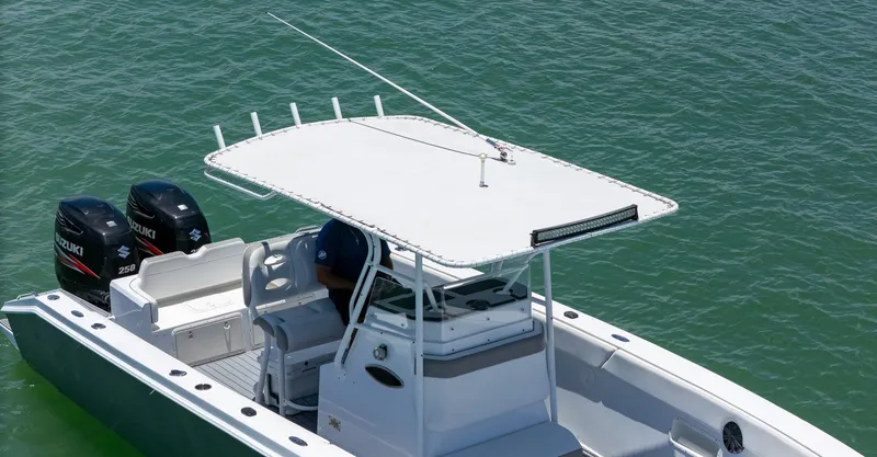 Slide: The Image of Boat on water, Monza 31 model, 1999, with dual Suzuki engines. - 18