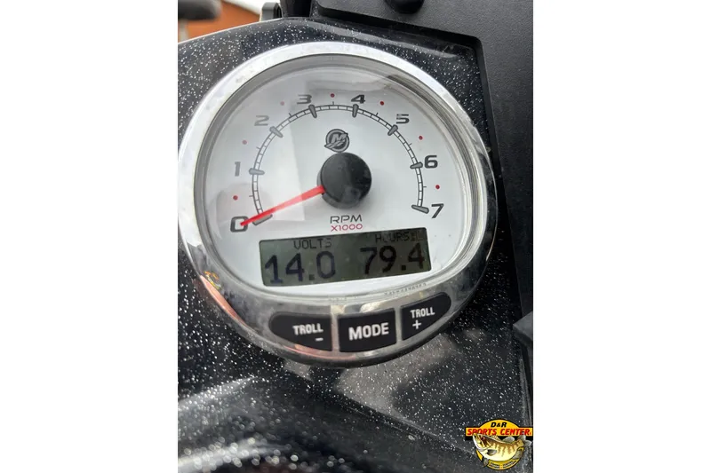 Slide: The Image of Close-up of 2025 Nitro Z21 XL tachometer displaying RPM, voltage, and hours. - 11