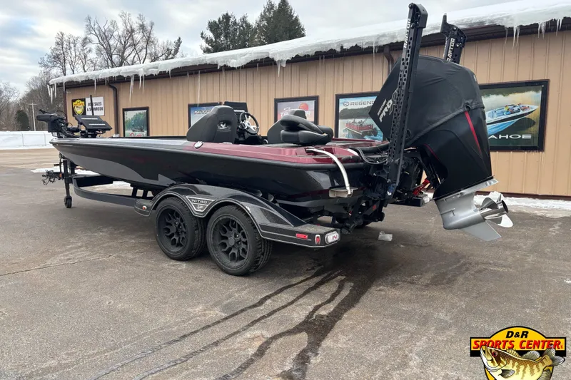 Slide: The Image of 2025 Nitro Z21 XL boat on trailer at D&R Sports Center. - 2