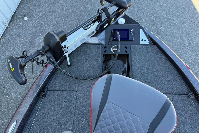 Slide: The Image of 2022 Caymas CX 18 SS boat with Minn Kota trolling motor and navigation system. - 8