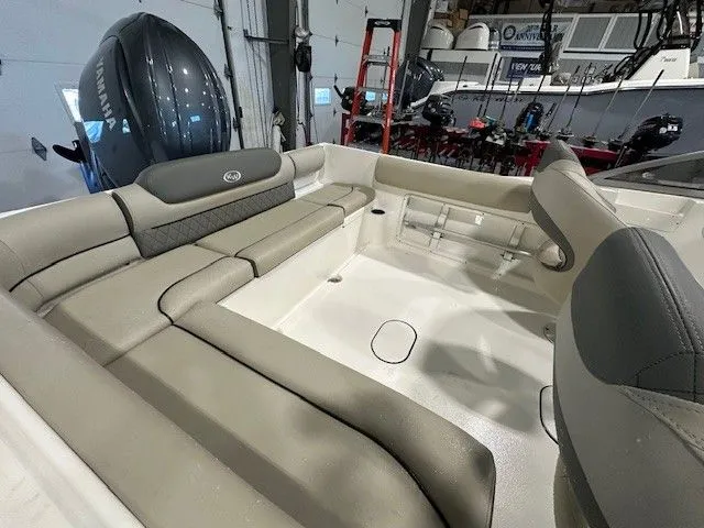 Slide: The Image of Interior of Key West 203 DFS boat, model year 2025. - 14
