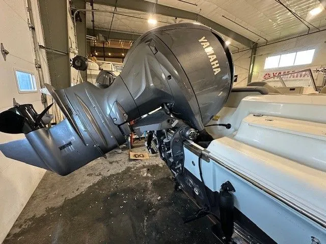 Slide: The Image of Yamaha outboard motor on Key West 203 DFS boat, 2025 model. - 5