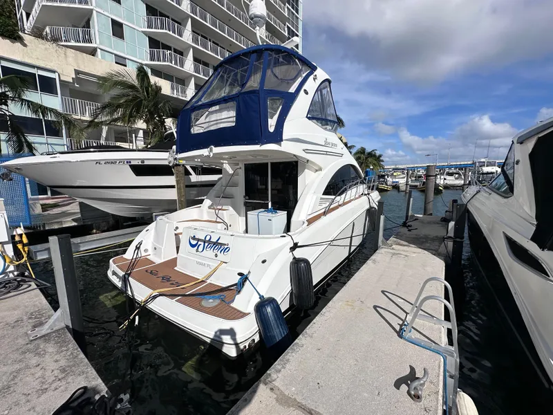 The Image of 2007 Sea Ray 36 Sedan Bridge docked at marina. - 0