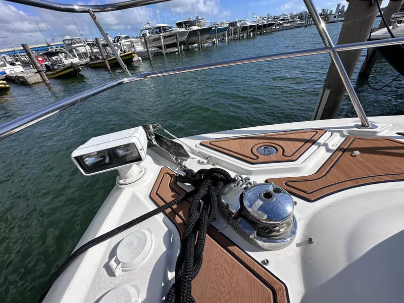 Slide: The Image of Bow of 2007 Sea Ray 36 Sedan Bridge at marina. - 14