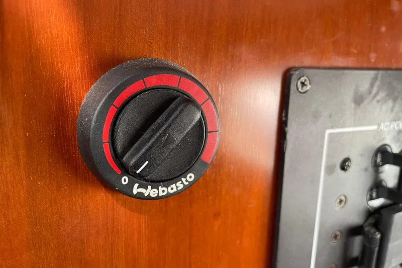 Slide: The Image of Webasto control knob on 2003 Beneteau 423 yacht interior panel. - 35