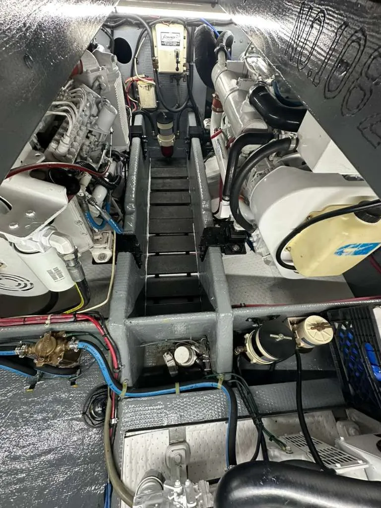 Slide: The Image of Engine room of a 1995 Luhrs Tournament 350 boat. - 23
