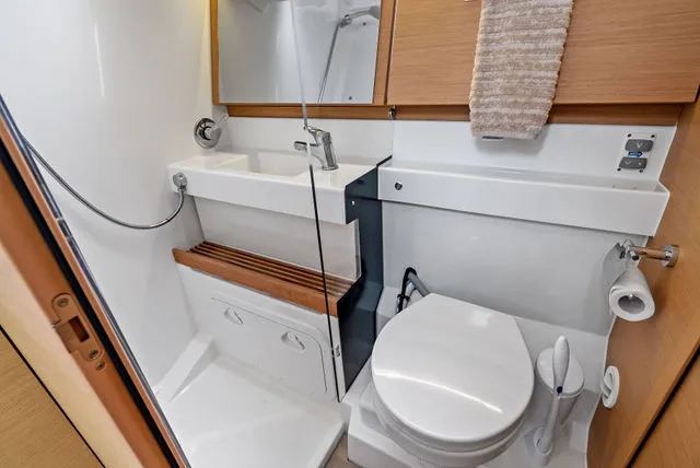 Slide: The Image of Modern kitchen sink and faucet on 2025 Jeanneau NC 895 Series 2 boat. - 19