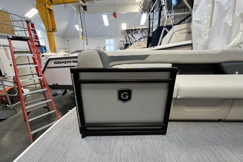 Slide: The Image of 2026 Godfrey Sweetwater 2286 MT pontoon boat interior in a showroom. - 21