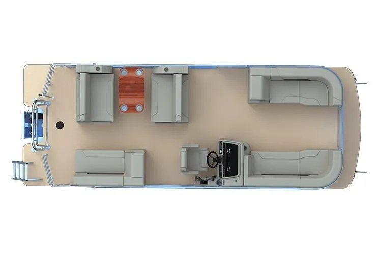 Slide: The Image of Manufacturer Provided Image: 2026 Godfrey SWEETWATER 2286 MT pontoon boat, top view, spacious seating, modern design. - 32