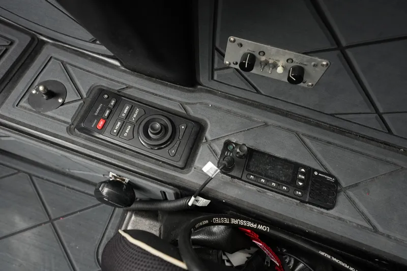 Slide: The Image of Control panel of 2019 Wright Performance 320 Race boat with navigation and communication devices. - 11