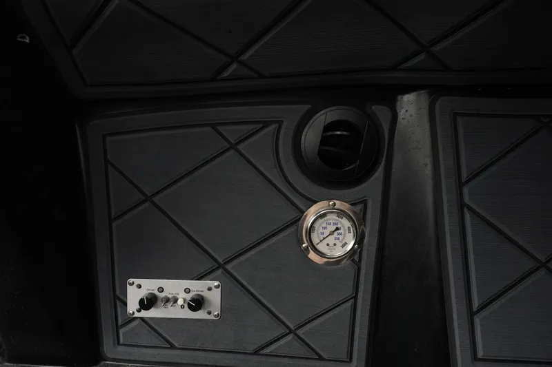 Slide: The Image of Interior of 2019 Wright Performance 320 Race boat with gauge and control panel. - 12