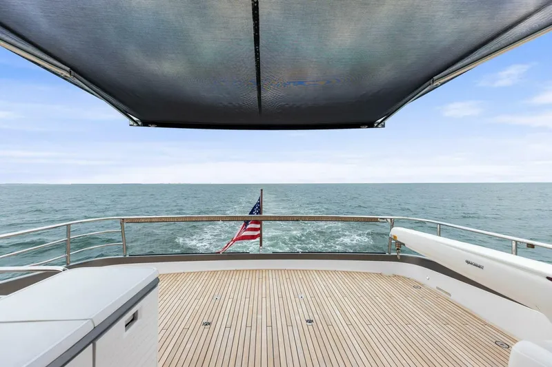 Slide: The Image of Luxury Princess X80 yacht deck with ocean view, 2024 model. - 112