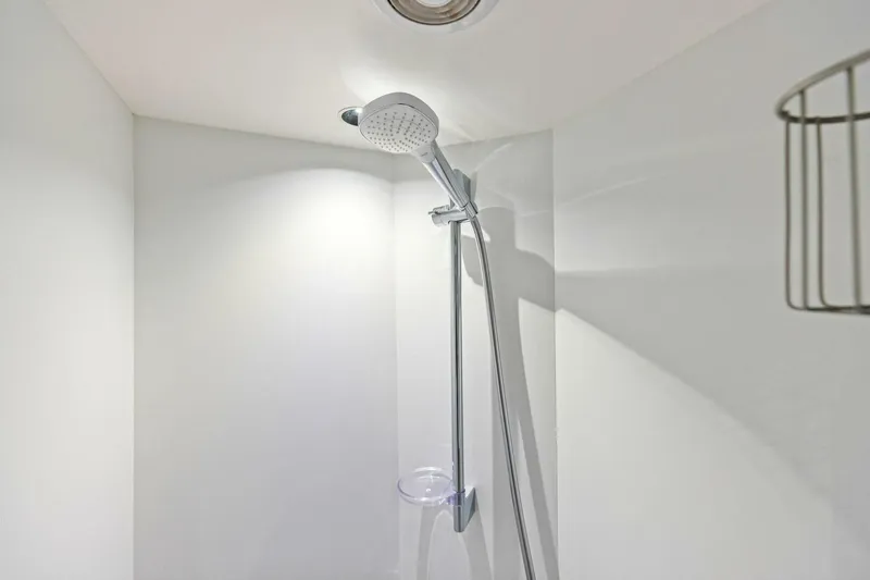 Slide: The Image of Modern shower in 2024 Princess X80 yacht bathroom. - 128