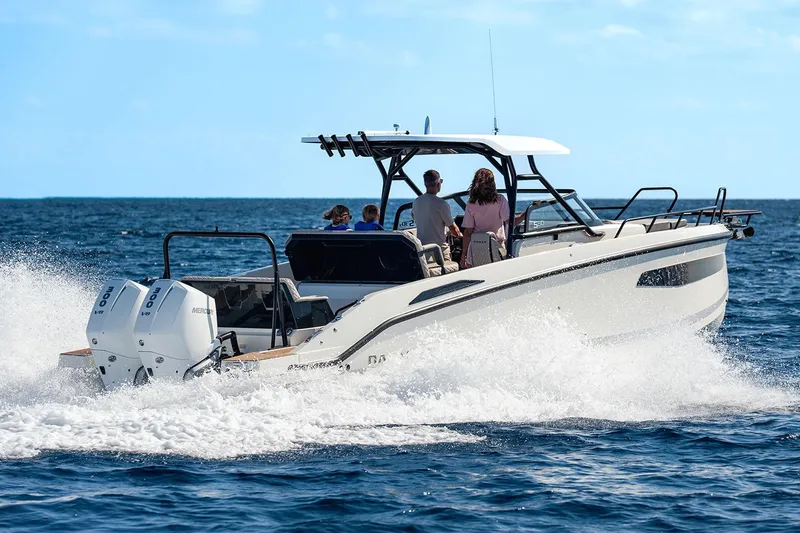 Slide: The Image of Manufacturer Provided Image: Navan S30 2026 boat cruising on open water with passengers enjoying the ride. - 2