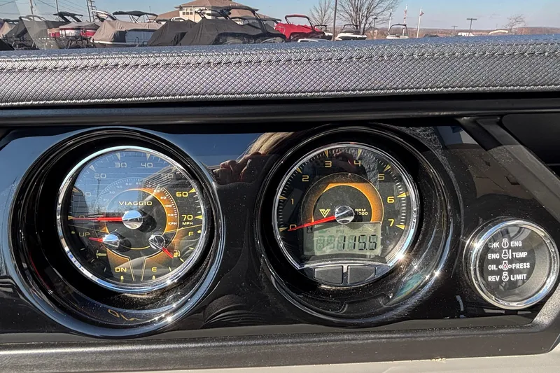 Slide: The Image of Dashboard of 2026 Viaggio X24U with speedometer and RPM gauges. - 5