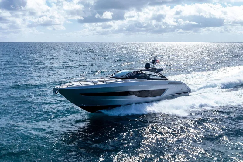 Slide: The Image of Luxury yacht Riva 68 Diable 2023 cruising on open sea. - 5