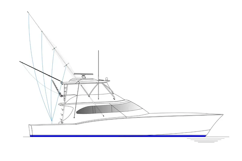 The Image of Side view of a 2027 Weaver custom yacht with fishing outriggers. - 0