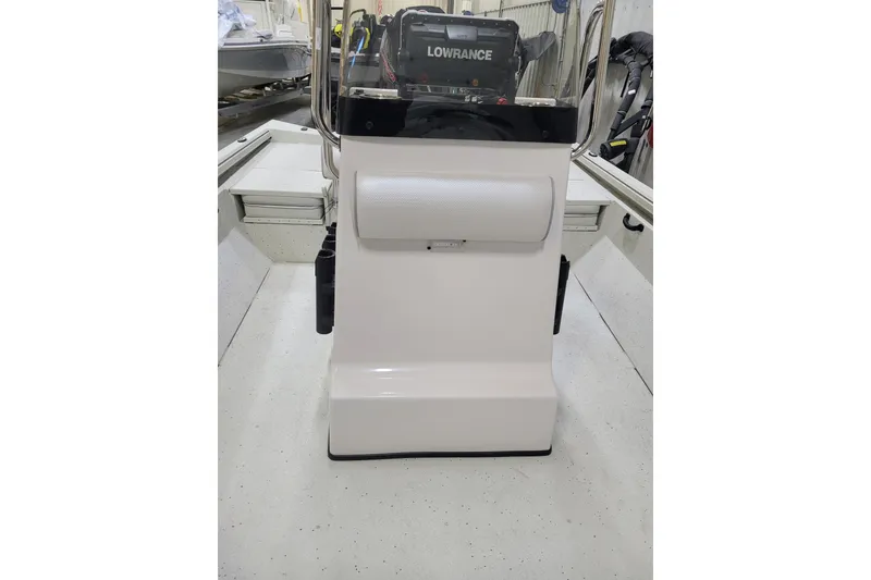 Slide: The Image of 2025 Ranger RB210 boat console with Lowrance electronics in a sleek, modern design. - 25