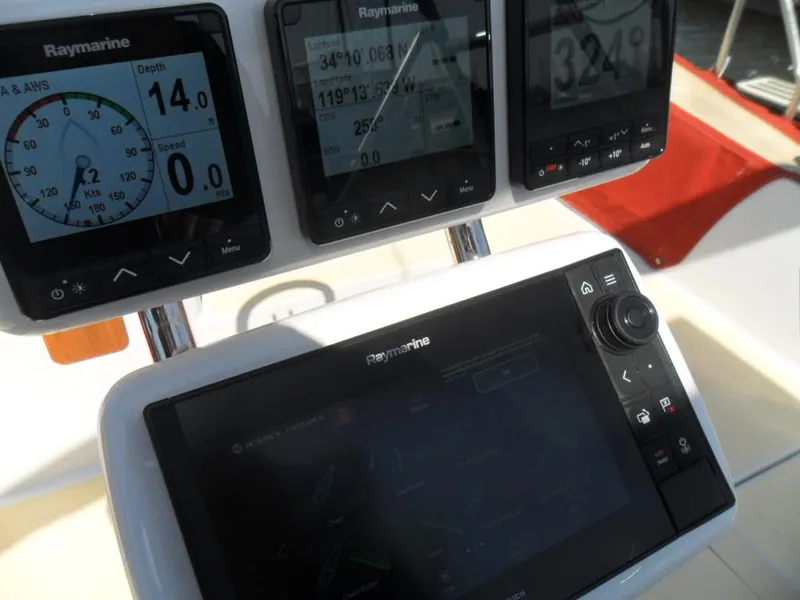 Slide: The Image of Raymarine instruments on a 1976 Ericson 36C sailboat. - 15