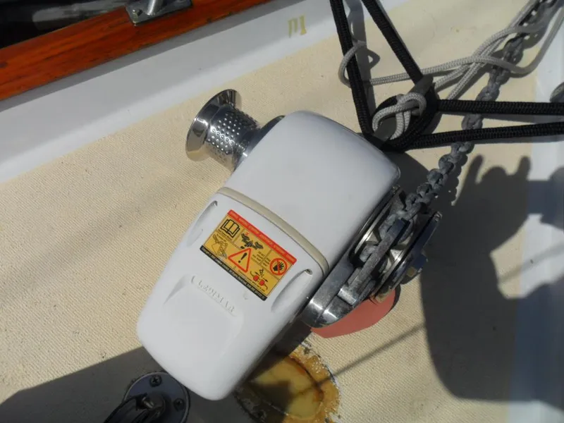 Slide: The Image of Electric windlass on a 1976 Ericson 36C sailboat. - 20
