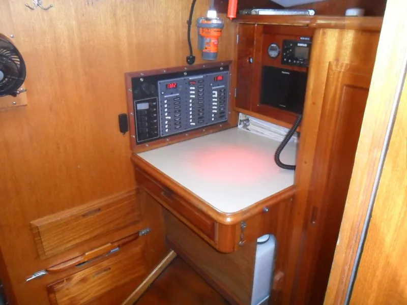 Slide: The Image of Interior of 1976 Ericson 36C sailboat with navigation equipment. - 34