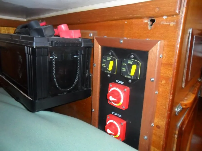 Slide: The Image of Electrical panel on a 1976 Ericson 36C sailboat. - 37
