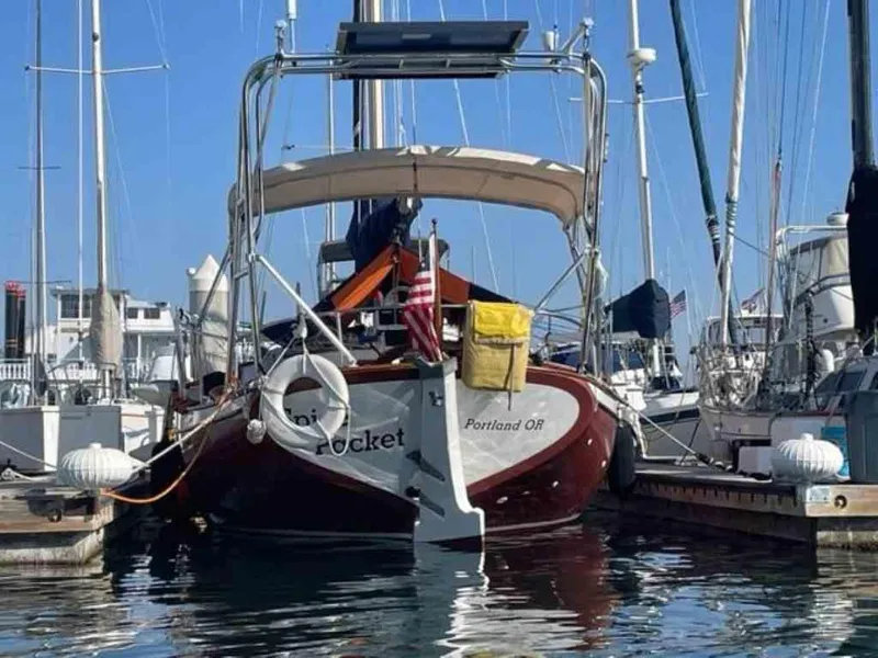 Slide: The Image of 1976 Ericson 36C sailboat docked in Portland harbor. - 7