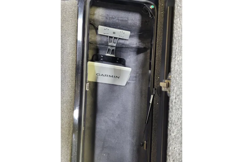 Slide: The Image of Garmin device installed in 2025 Triton 21XP boat compartment. - 7