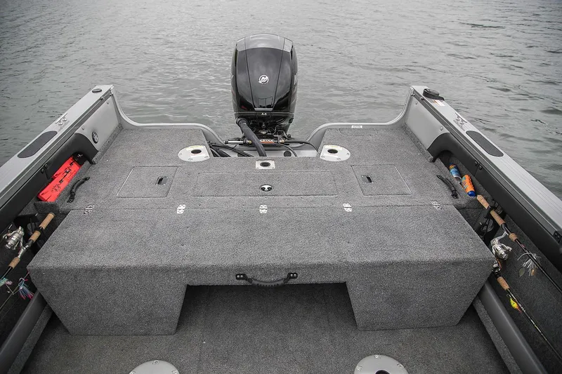 Slide: The Image of Manufacturer Provided Image: 2019 Crestliner 1850 Super Hawk fishing boat with outboard motor on water. - 16