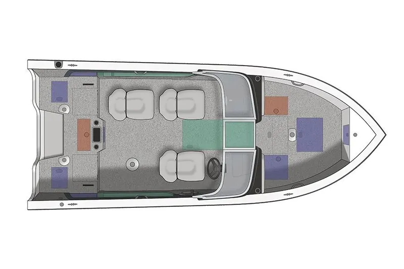 Slide: The Image of Manufacturer Provided Image: Top view of 2019 Crestliner 1850 Super Hawk boat layout. - 19