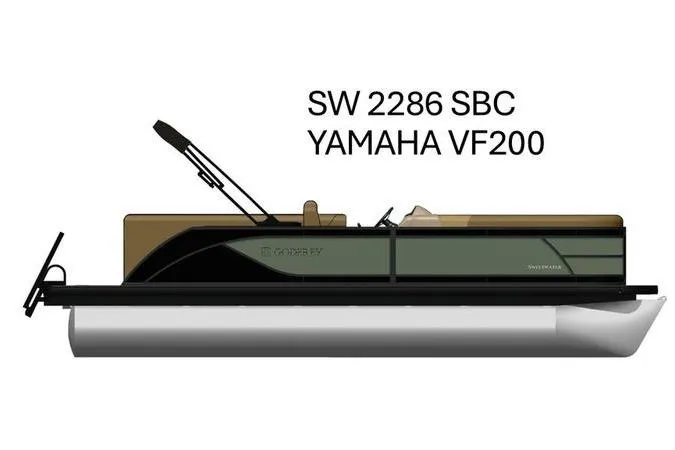 The Image of 2026 Godfrey Sweetwater 2286 SB pontoon boat with Yamaha VF200 engine. - 0