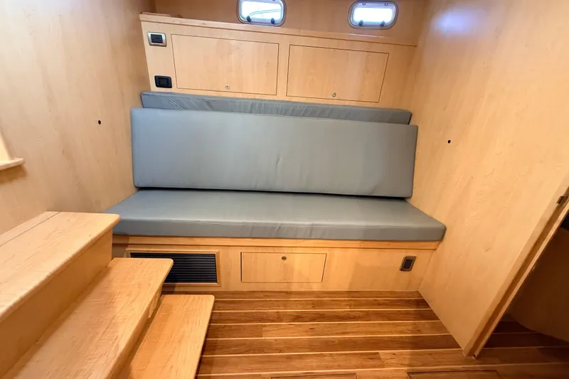 Slide: The Image of Modern bathroom in 2025 Wesmac 42 yacht with sleek vanity and mirror. - 43