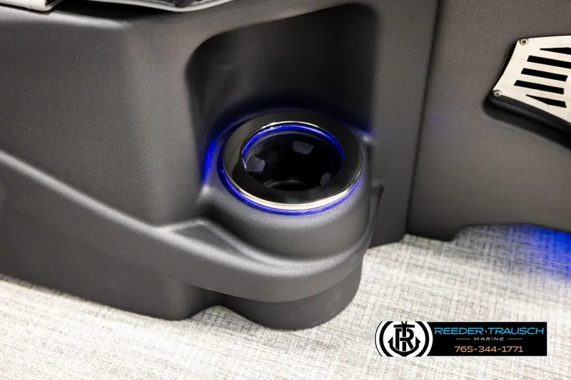 Slide: The Image of Illuminated cup holder in 2026 Avalon LSZ QLS boat interior, featuring sleek design. - 45