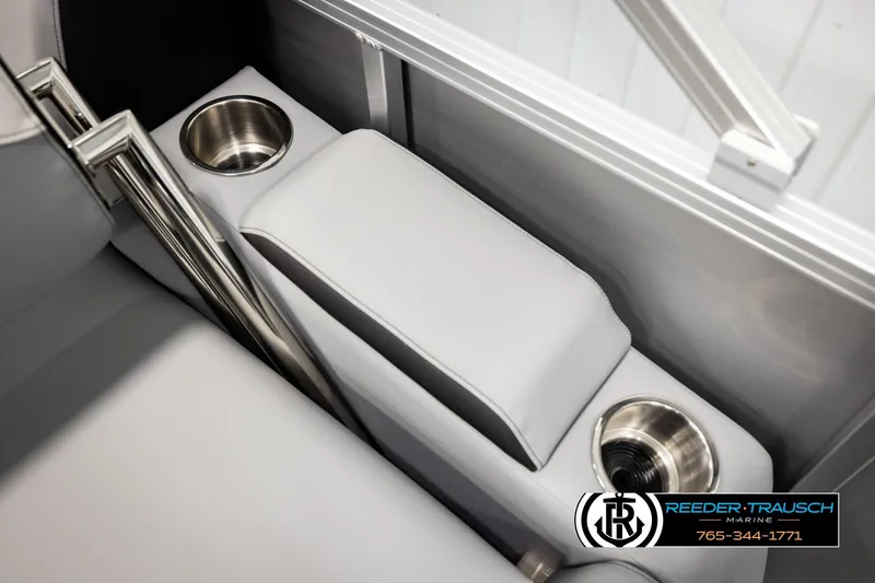 Slide: The Image of Luxurious seating with cup holders in 2026 Avalon LSZ QLS boat interior. - 47