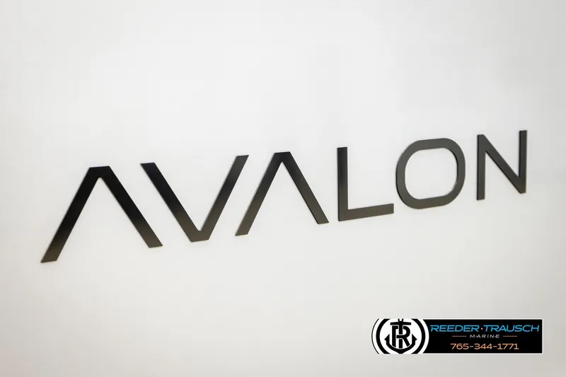 Slide: The Image of Avalon LSZ QLS 2026 logo on white background with Reeder-Trausch Marine branding. - 49