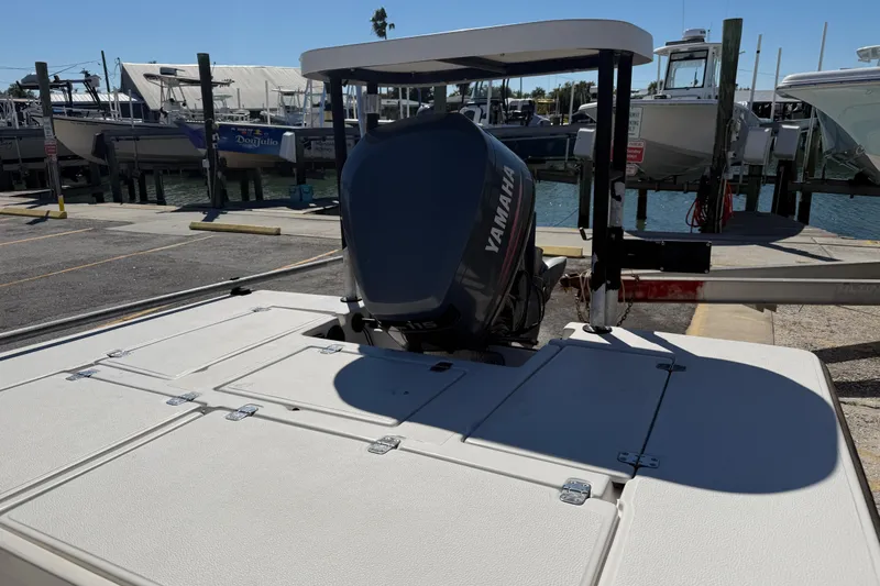 Slide: The Image of 2000 Maverick 18 Master Angler boat with Yamaha outboard motor at dock. - 6