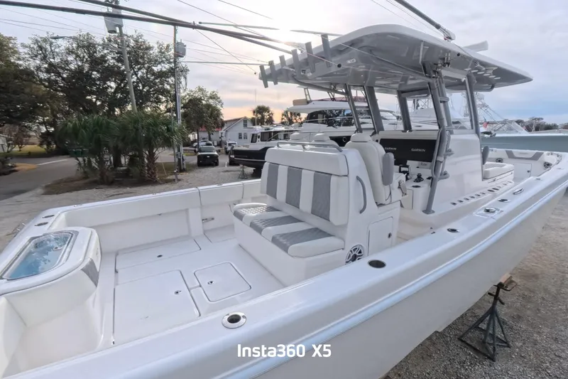 Slide: The Image of 2025 Invincible 39 Open Fisherman boat with spacious seating and modern design. - 8