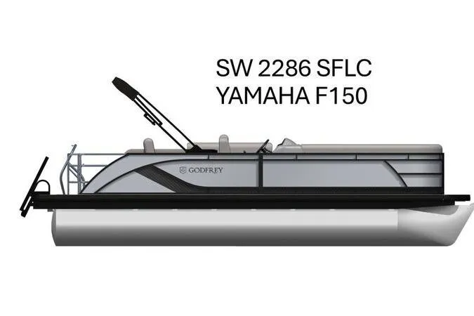 The Image of 2026 Godfrey Sweetwater 2286 SFL pontoon boat with Yamaha F150 engine. - 0