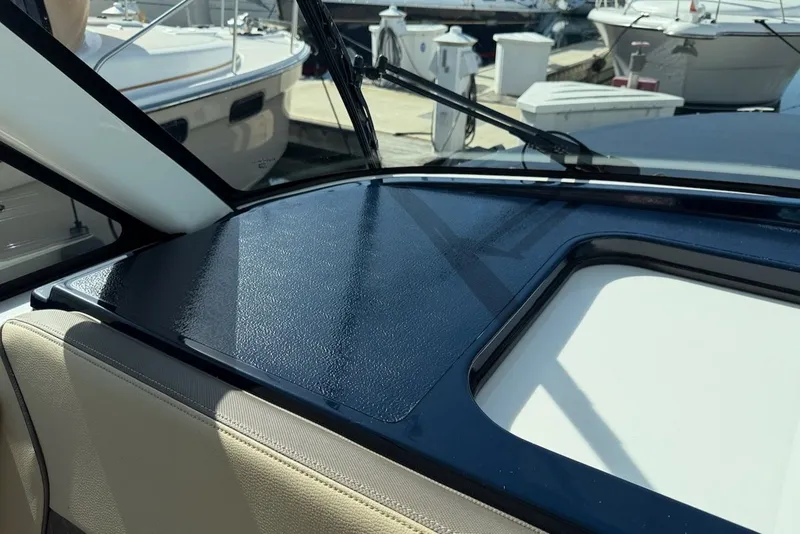 Slide: The Image of 2021 Pursuit DC 326 Dual Console at the dock. - 39