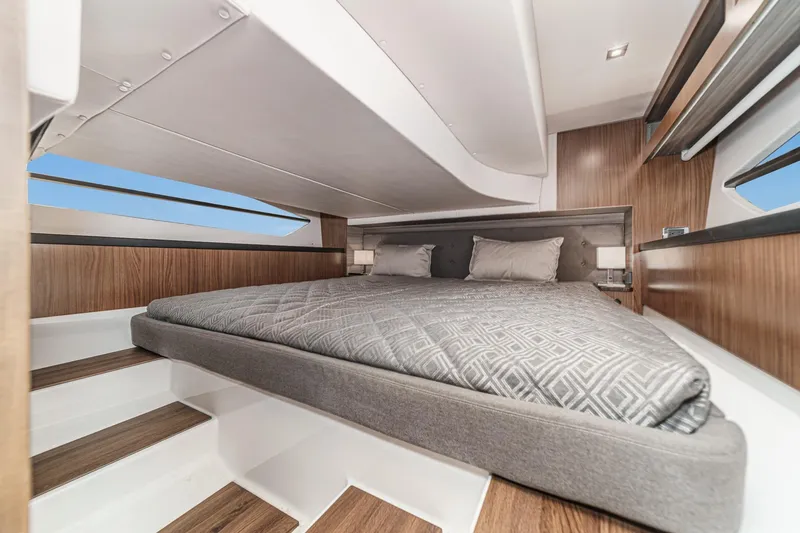 Slide: The Image of Luxurious cabin interior of 2020 Four Winns Vista 355 Coupe OB yacht. - 51