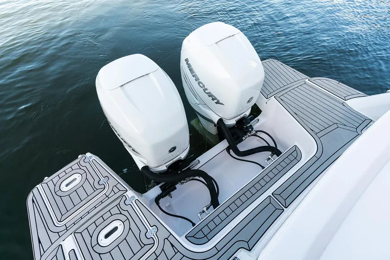 Slide: The Image of Manufacturer Provided Image: 2020 Four Winns Vista 355 Coupe OB with twin Mercury outboard engines. - 67