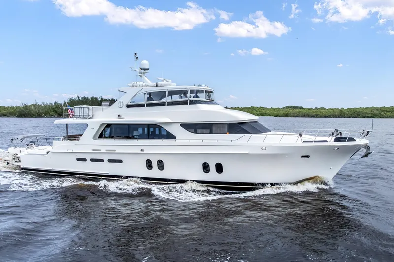 The Image of Luxury 2012 Cheoy Lee 84 Bravo yacht cruising on open water. - 0