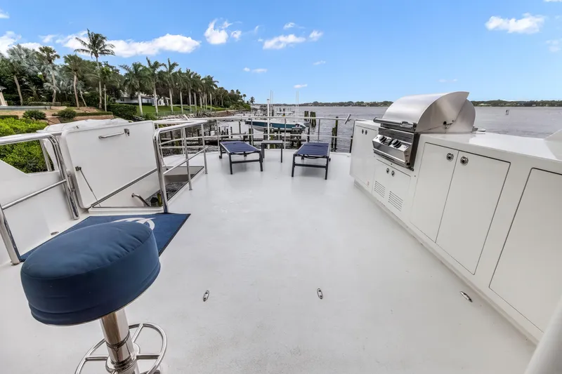 Slide: The Image of Outdoor kitchen on 2012 Cheoy Lee 84 Bravo yacht with grill and cabinets. - 39