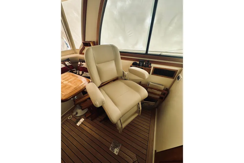 Slide: The Image of 2008 Sabre 38 Hard Top Express interior with seating and counter space. - 8